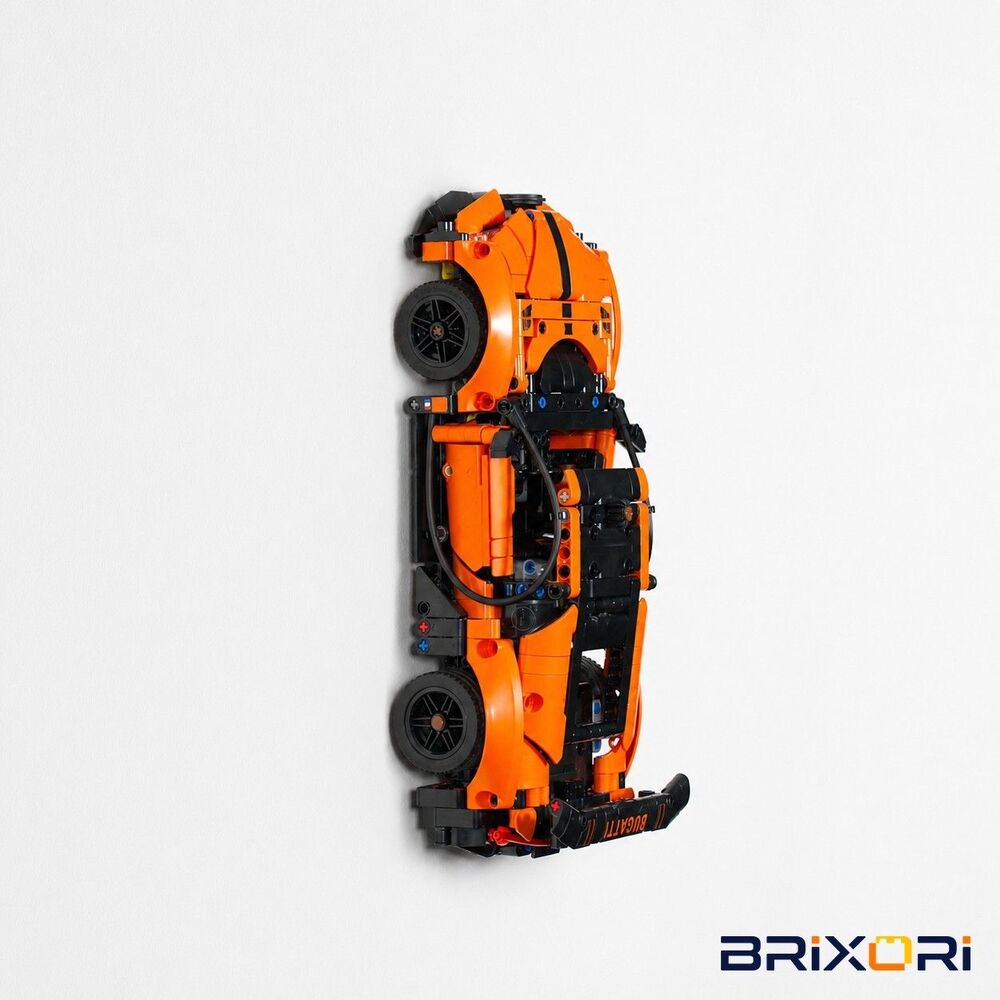 Vertical Wall Mount Display for LEGO Technic Bugatti Chiron Pur Sport Set 42222